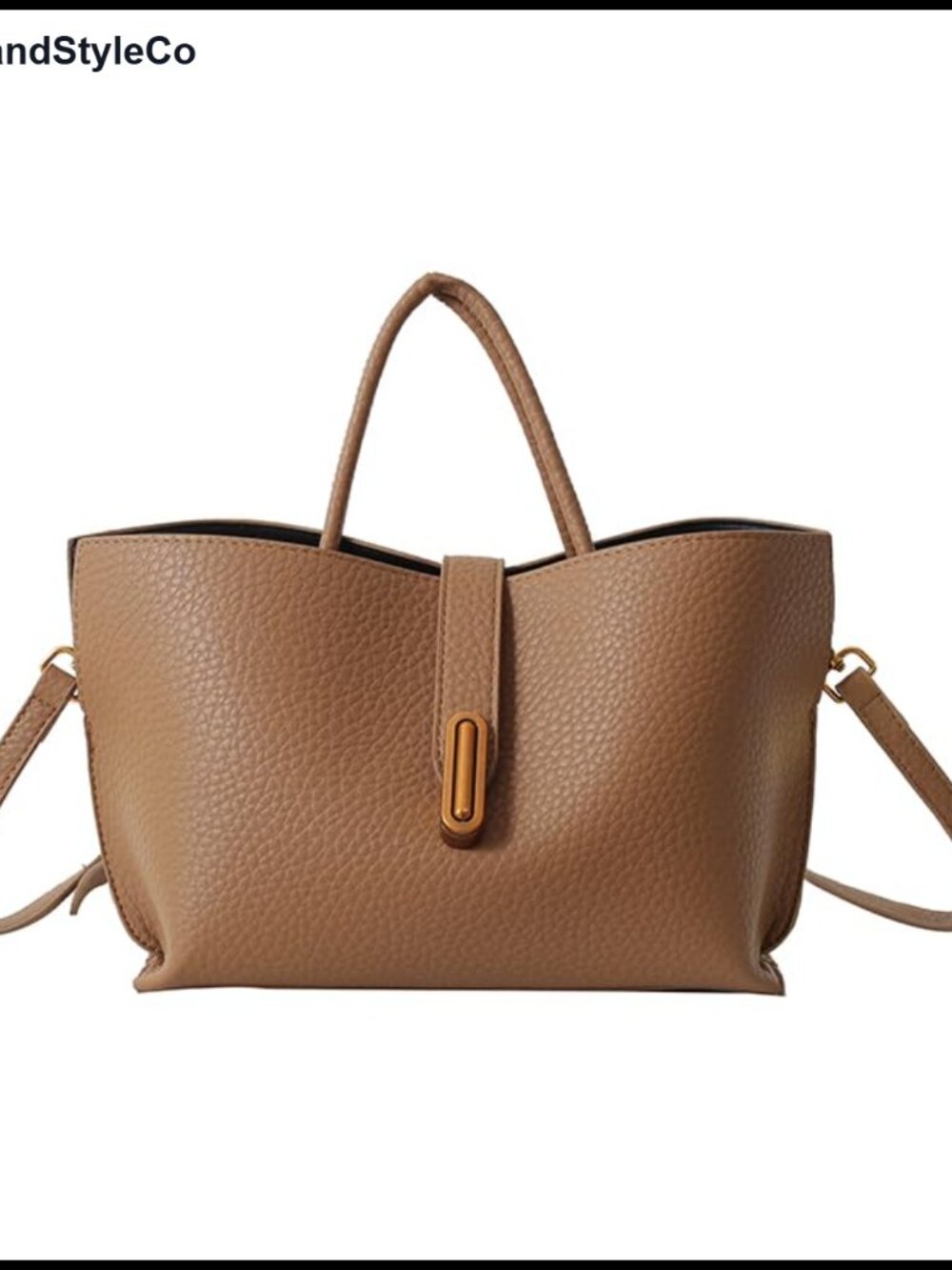Vintage PU Leather Bucket Bag Crossbody with Adjustable Strap and Small Pouch